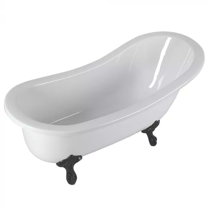 Bath Slipper Devon 1680X700 Black Fleet (205342)