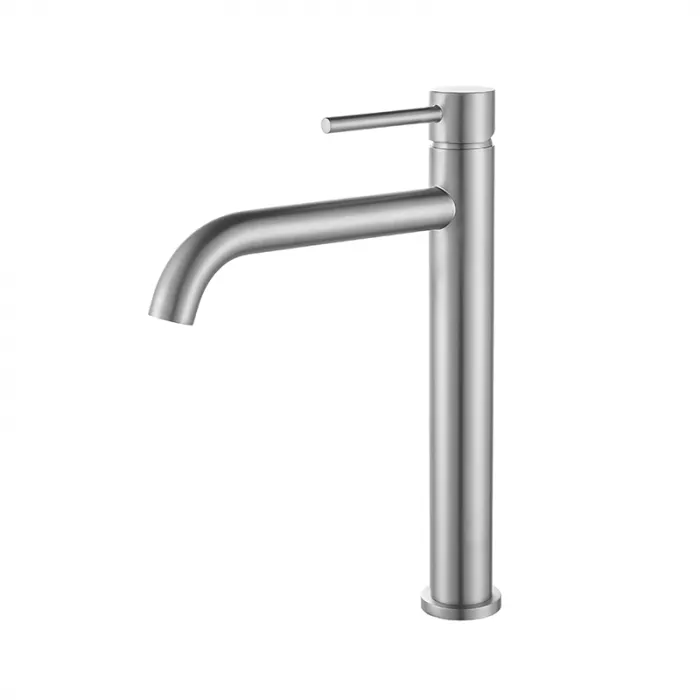 Stylet Satin Nickel Basin Mixer Long Body
