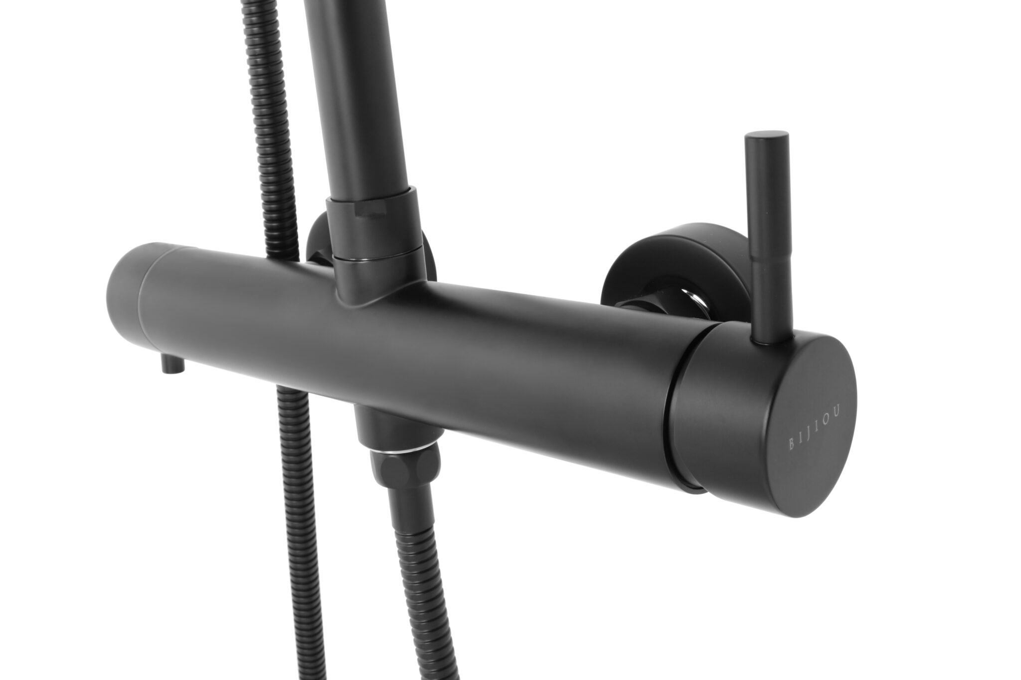 Shower Column Bijiou Durance Wall Mounted With Single Lever Mixer Black (Includes Shower Rose, Multi-Function Hand Shower And Hose) - Image 2