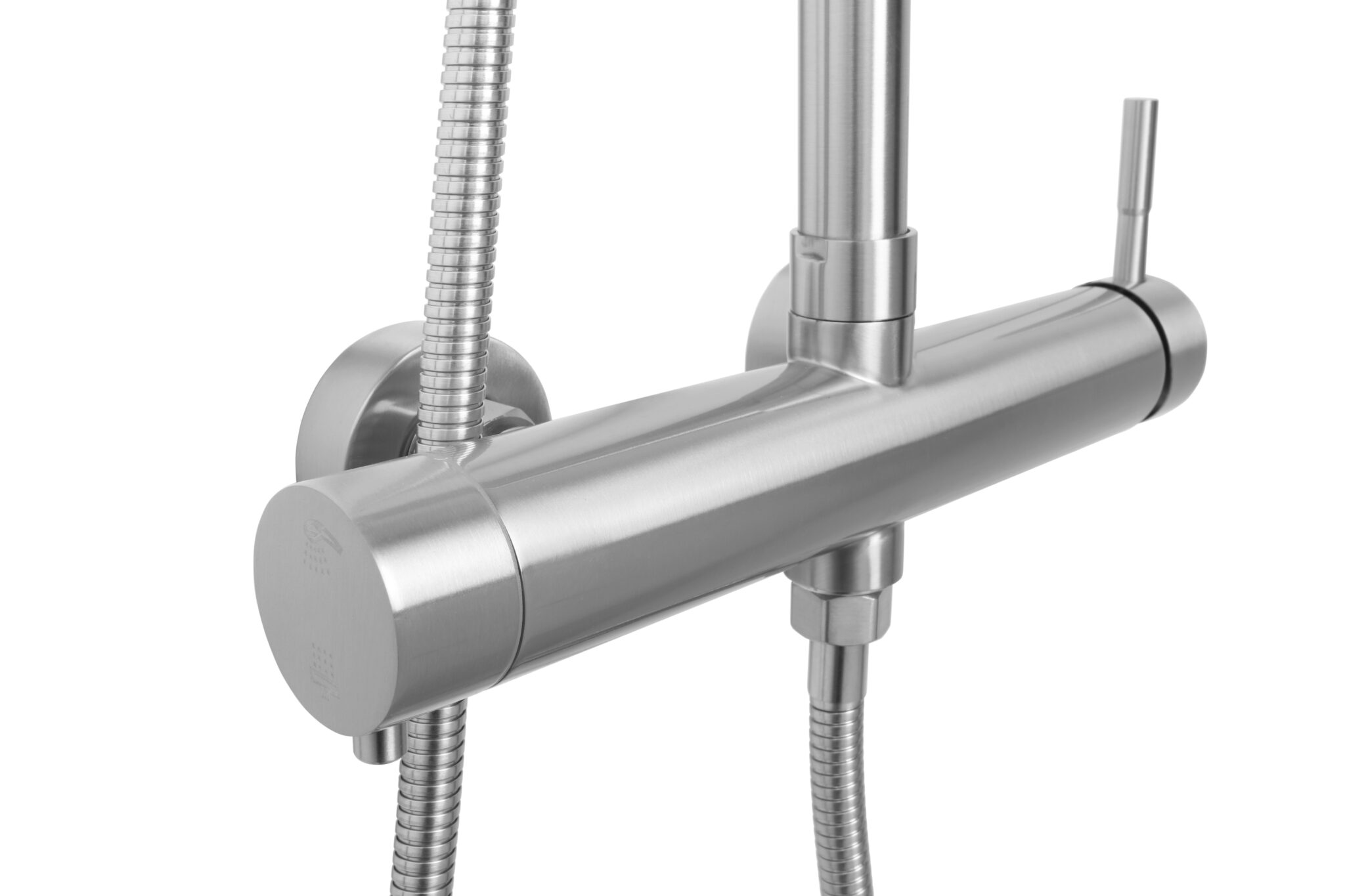 Shower Column Bijiou Durance Wall Mounted With Single Lever Mixer Satin Nickel (Includes Shower Rose, Multi-Function Hand Shower And Hose) - Image 2
