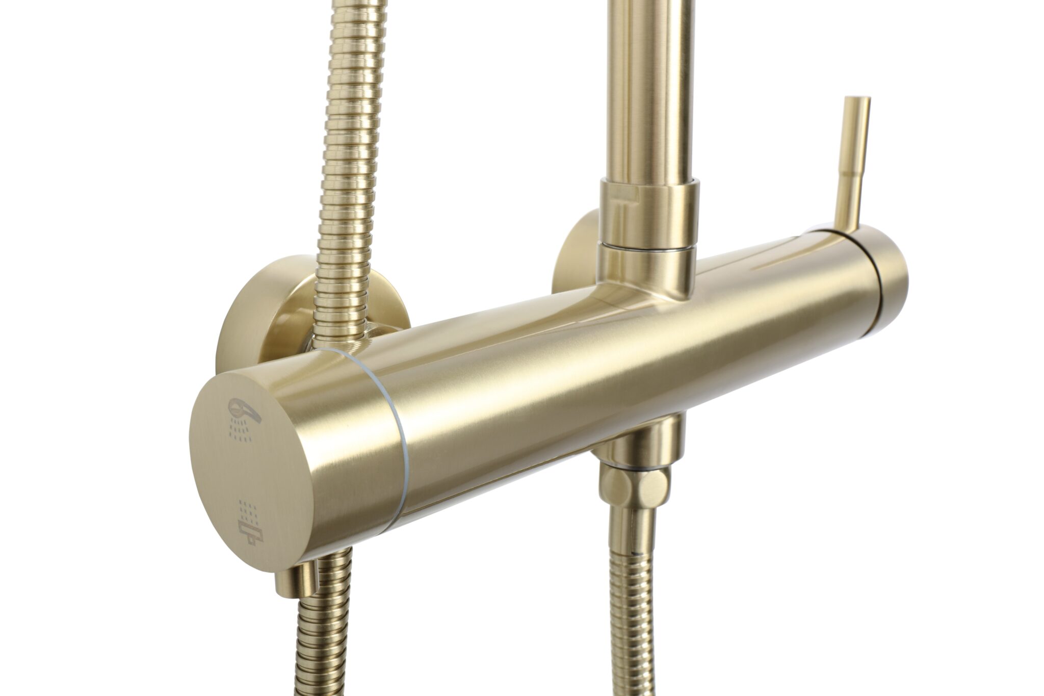 Shower Column Bijiou Durance Wall Mounted With Single Lever Mixer Gold (Includes Shower Rose, Multi-Function Hand Shower And Hose) - Image 2