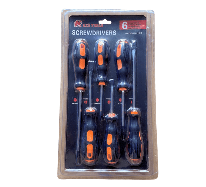 6 Pc Rubber Screwdriver Set (N329)