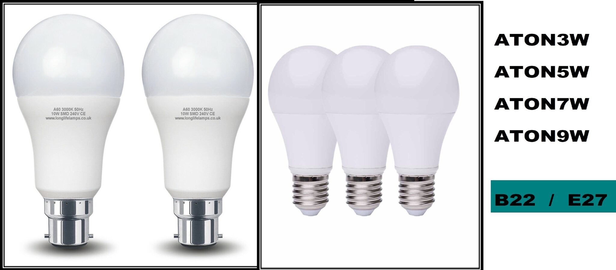 Aton 5W E275W E27 Bulb Coolwhite