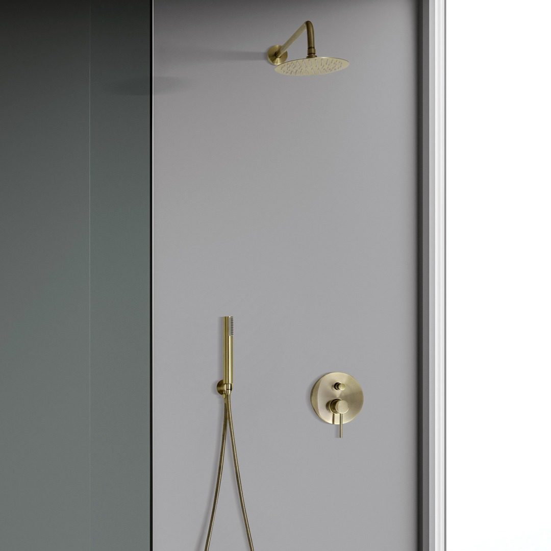 Stylet Gold Bath & Shower Undertile Diverter Mixer - Image 2