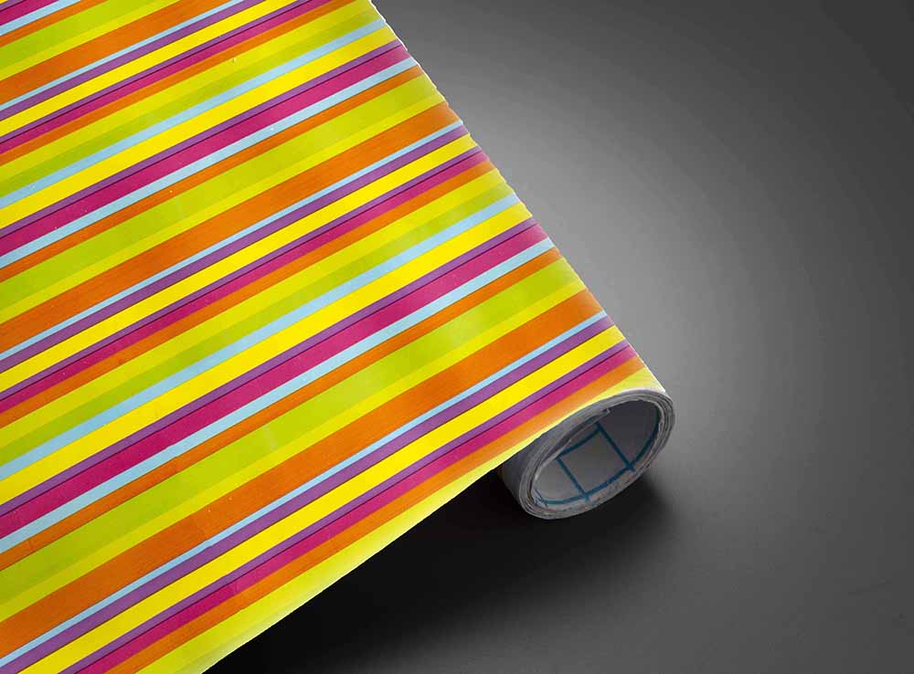 Neon Stripes Contact Paper 2M
