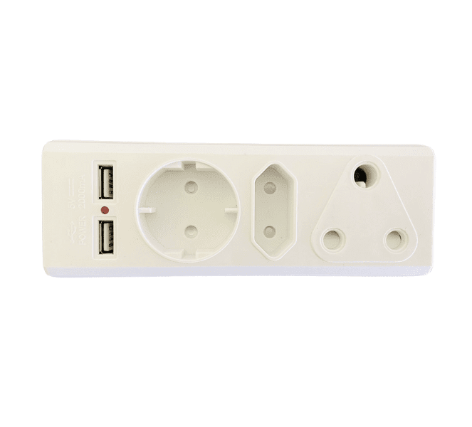 Reddison Adaptor 1x16A 3Pin; 2x5A; 2 USB