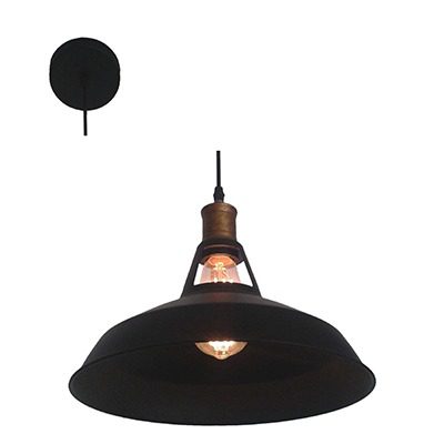 Pendant Metal Black E27 1x60W
