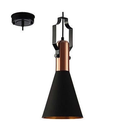 Pendant Metal 187Mm Antique Copper/Black E27 1X40W