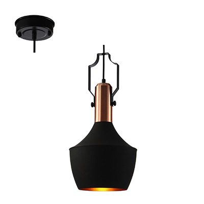 Pendant Metal 240Mm Antique Copper/Black E27 1x40W