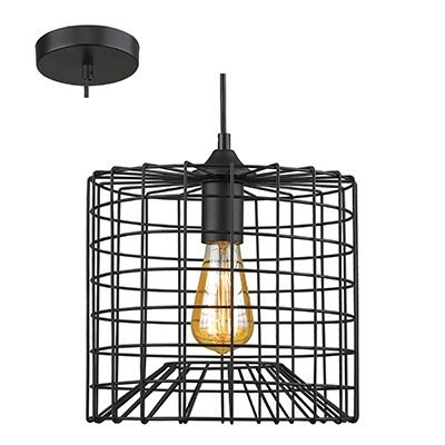 Grid Pendant Black E27 1X60W