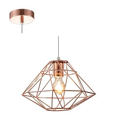 Diamond Pendant Copper E27 1x60W