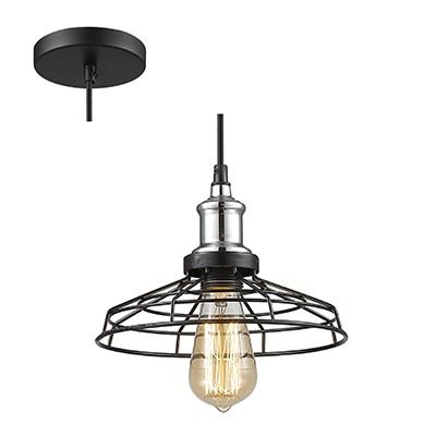 Grid Pendant Black/Chrome E27 1X40W
