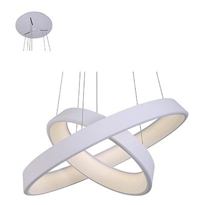 Pendant Aluminium White Led 1x20W & 1x33W