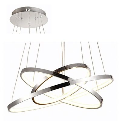 3 Rings Pendant Chrome Led 60W
