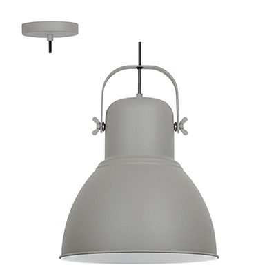 Pendant Steel 320mm Grey E27 1x40W