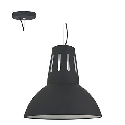 Pendant Steel 345mm Charcoal Grey E27 1x40W