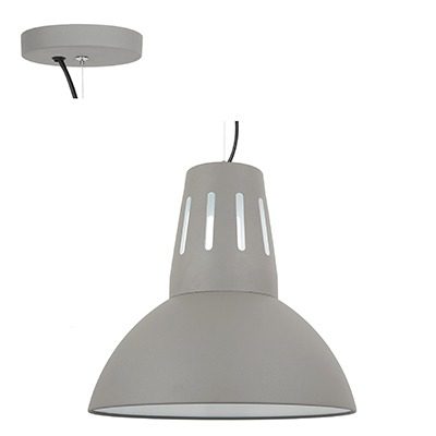 Pendant Steel 280mm Grey E27 1x40W
