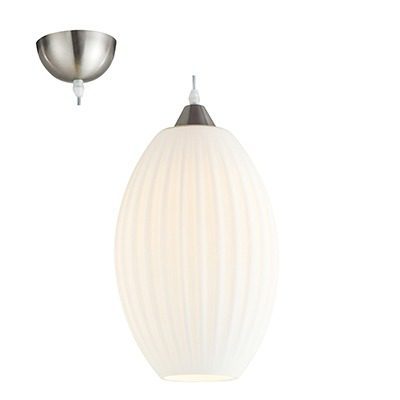 Pendant 290mm White Opal Glass 1xe27