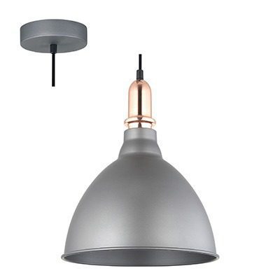 Pendant Metal 270mm Grey/Copper E27 1x40W