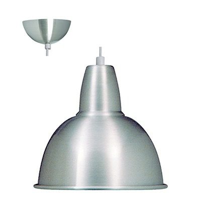 Pendant Aluminium 215mm Satin Chrome E27 1x60W