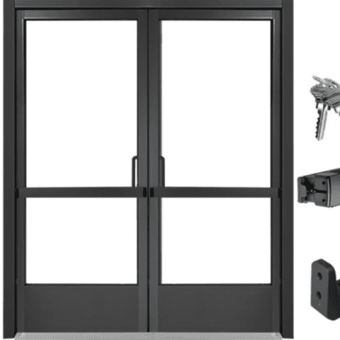 Origin Large Pane Door With Midrail