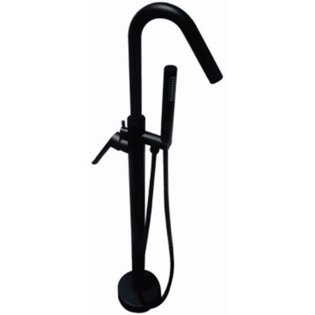 Bijiou Black Freestanding Bath Mixer Magnetite.