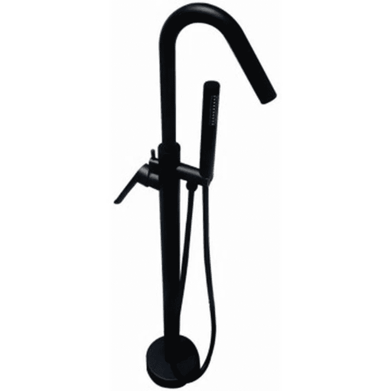 Bijiou Black Freestanding Bath Mixer Magnetite.