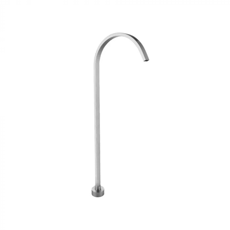 Bijiou Freestanding Satin Nickel Bath Spout.