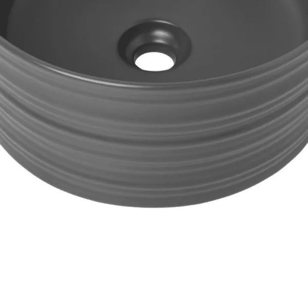Bijiou's Deviance Onyx Grey Freestanding Basin.