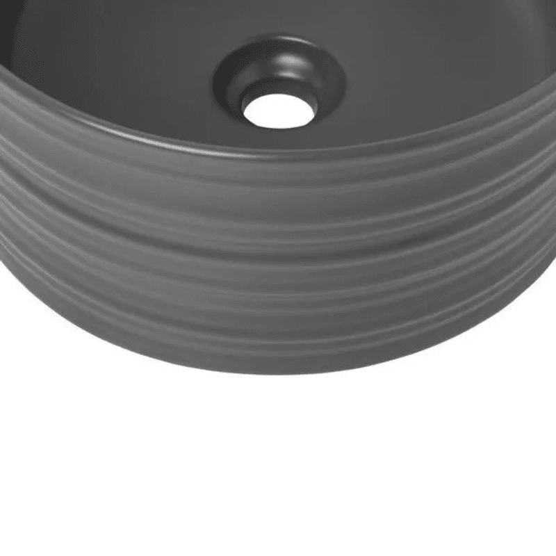 Bijiou's Deviance Onyx Grey Freestanding Basin.