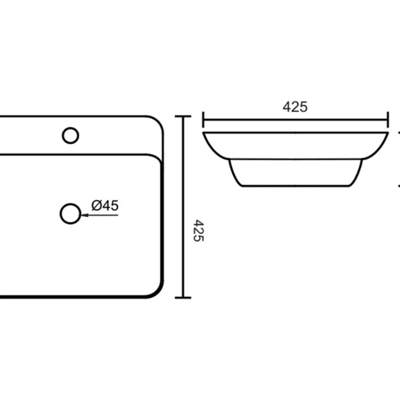 Bijiou's Ruse Freestanding Basin Plain.