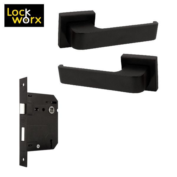 Pentagon Handle on Rose Mortice Lockset