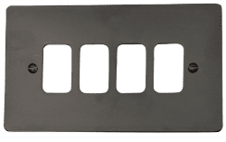4 Lever Grid Plate 100X50 Black