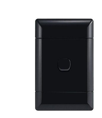 1 Lever 2 Way Wall Switch 100x50 Standard Black Colour
