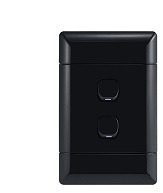 2 Lever 1 Way Socket 100x50 Black