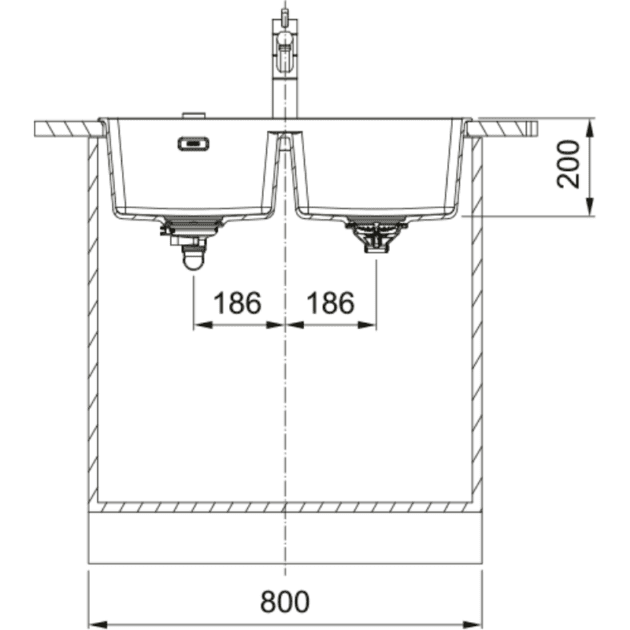 Sink Undermount Composite Franke Maris Incl: 90mm Wastes & Overflow Kit.