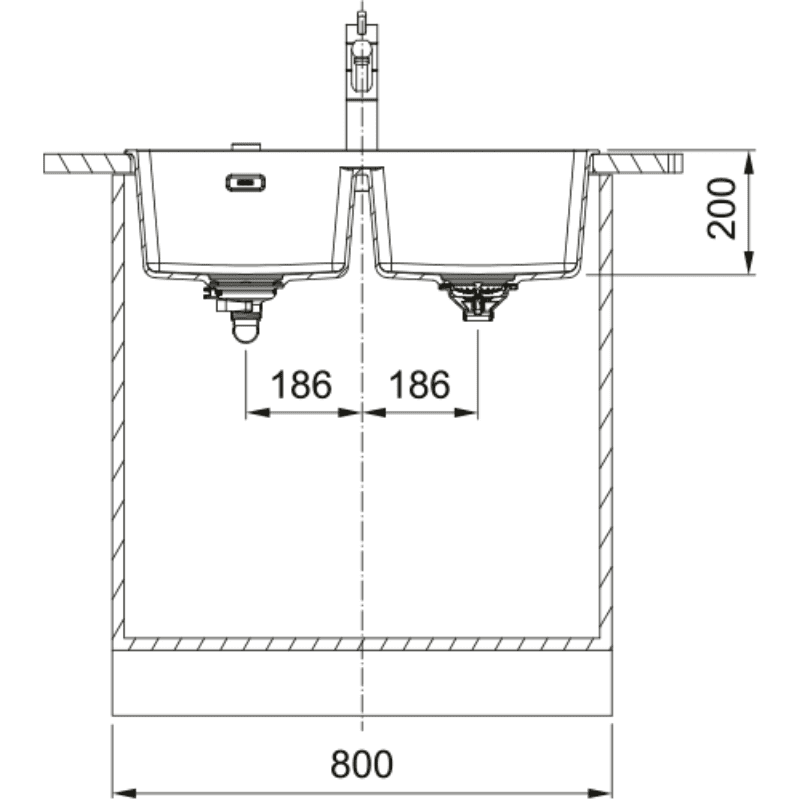 Sink Undermount Composite Franke Maris Incl: 90mm Wastes & Overflow Kit.