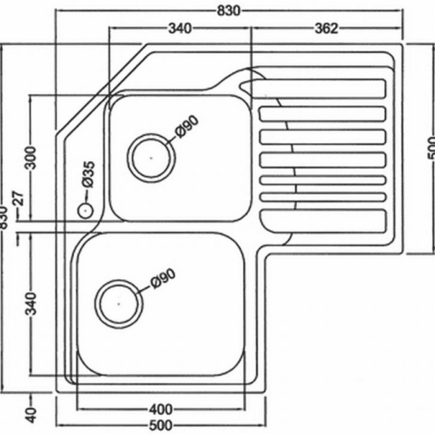 Franke Studio STX621 Stainless Steel Sink.