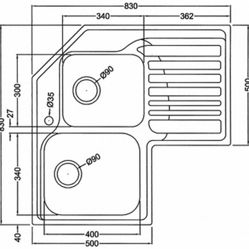 Franke Studio STX621 Stainless Steel Sink.