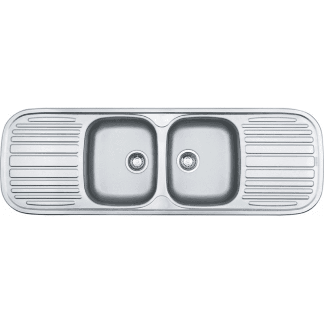 Franke Quinline Double Center Bowl Stainless Steel.