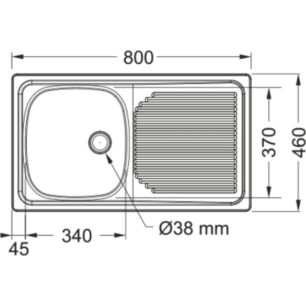 Franke Projectline Single Bowl Stainless Steel Sink - Image 2