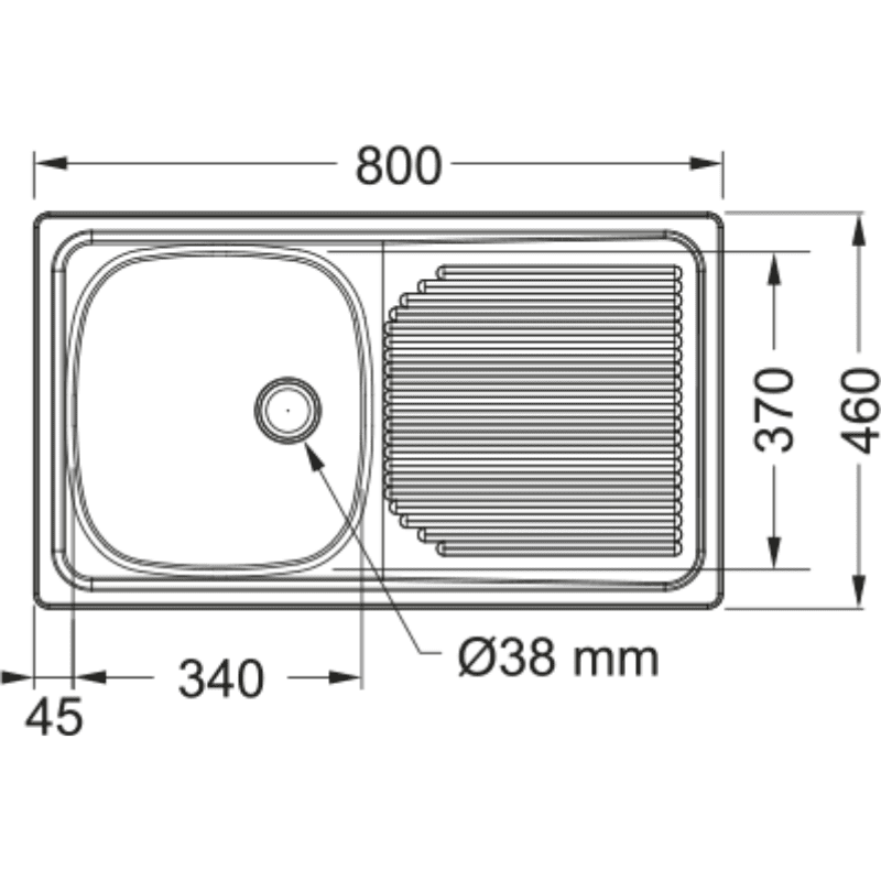 Franke Projectline Single Bowl Stainless Steel Sink - Image 2