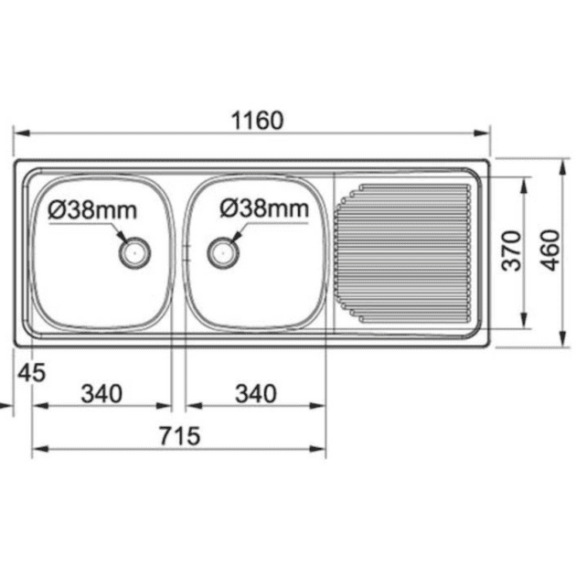 Franke Double Projectline Sink - Image 2