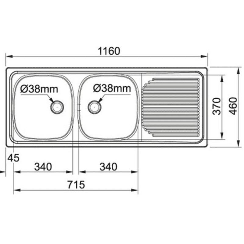 Franke Double Projectline Sink - Image 2