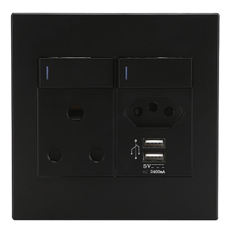 black wall switch